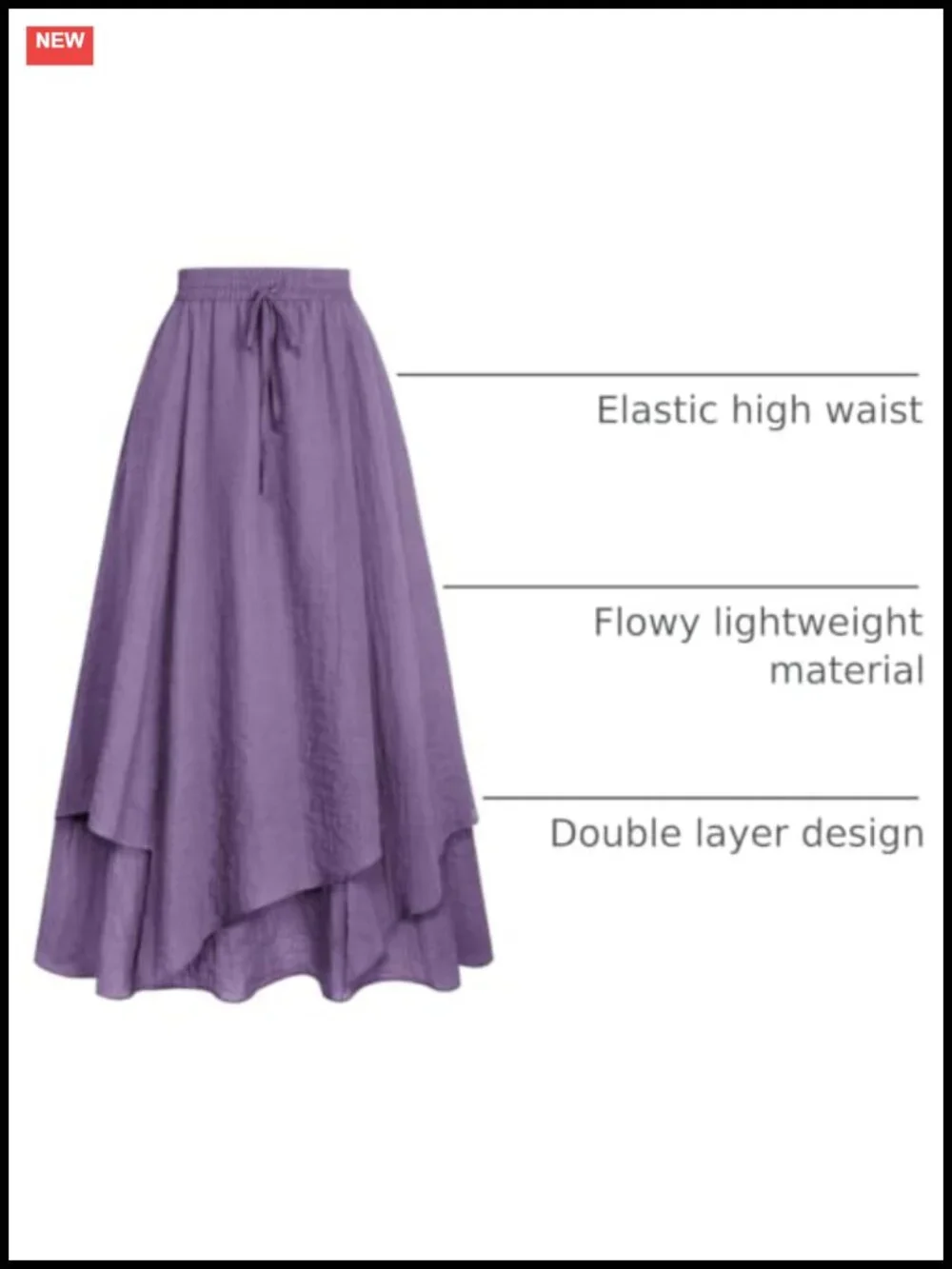 Renaissance Maxi Skirt with Pockets, Asymmetrical Layered A-Line, Elastic High